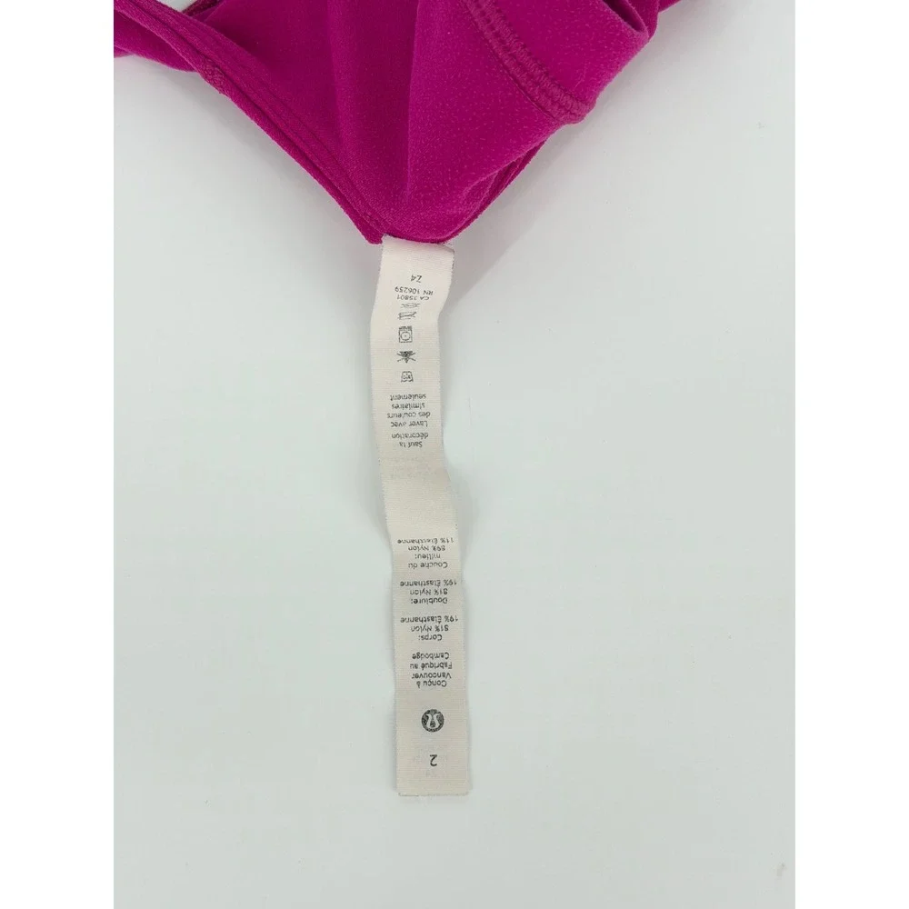 Lululemon Align Tank Top Magenta Pink Nulu Yoga Crop Top Size 2